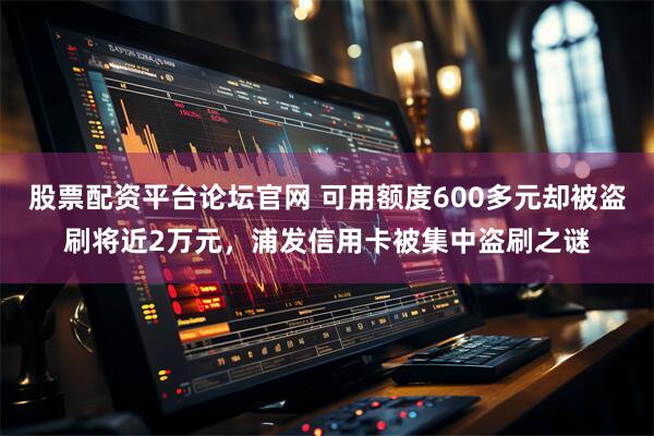 股票配资平台论坛官网 可用额度600多元却被盗刷将近2万元，浦发信用卡被集中盗刷之谜